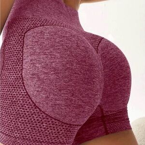 Red High-Waisted Shorts